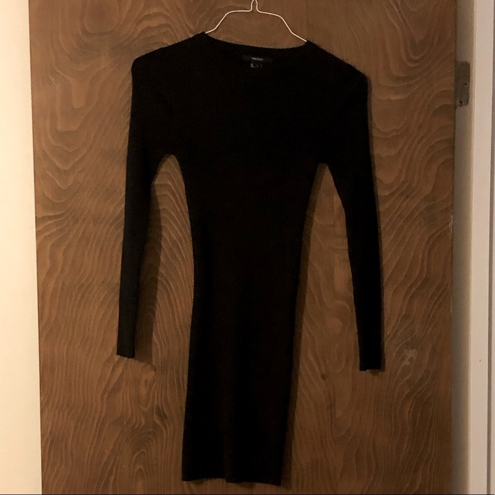 Black , long sleeve , body con dress , size L